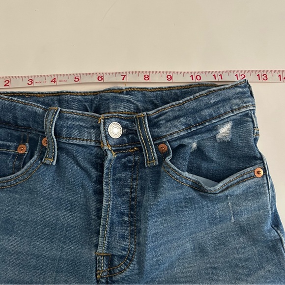 boys Levi's 501 blue jeans regular inside adjustable elastic button zip size 10 - Picture 3 of 7
